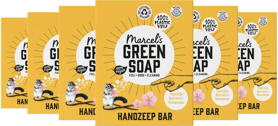 Marcel's Green Soap Handzeep Bar Vanille & Kersenbloesem