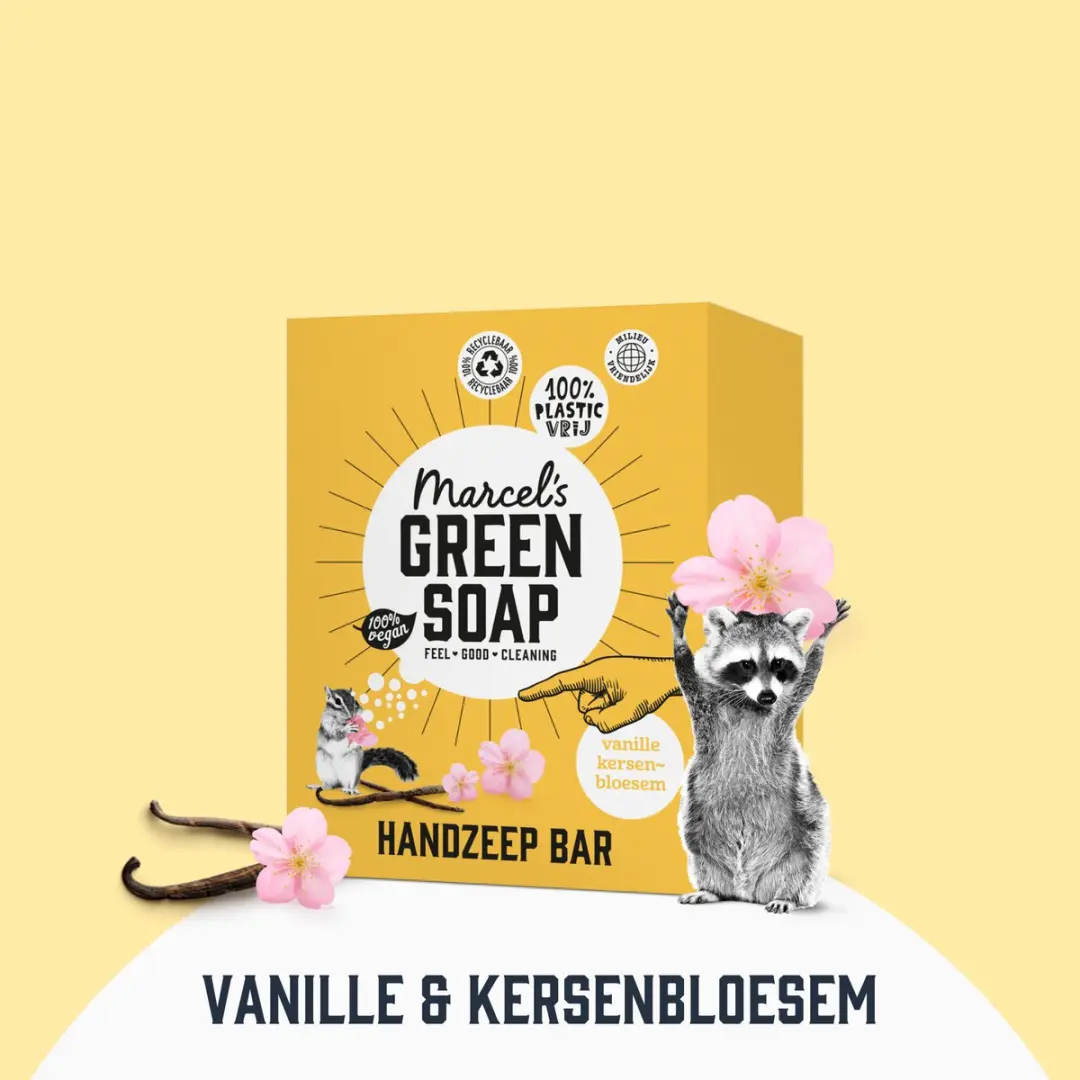 Marcel's Green Soap Handzeep Bar Vanille & Kersenbloesem - 6x90g