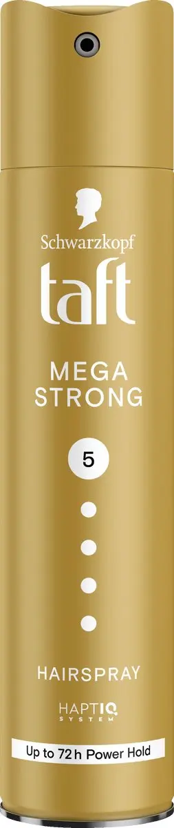 Taft Hairspray Mega Strong 6x250ml - 72u Hold - Vegan