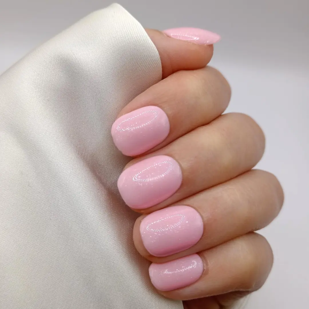 SD Press on Nails B-28 Plaknagels - Nude Roze Shimmer - 20 Stuks