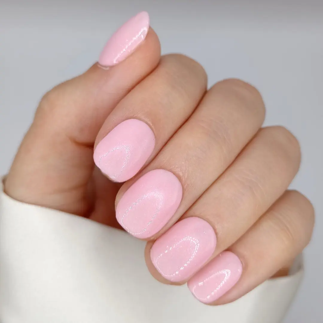 SD Press on Nails B-28 Plaknagels - Nude Roze Shimmer - 20 Stuks