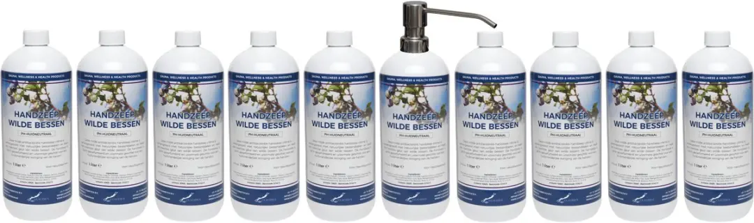 Splashbox Cosmetics Handzeep Wilde Bessen 1L - 10 Stuks