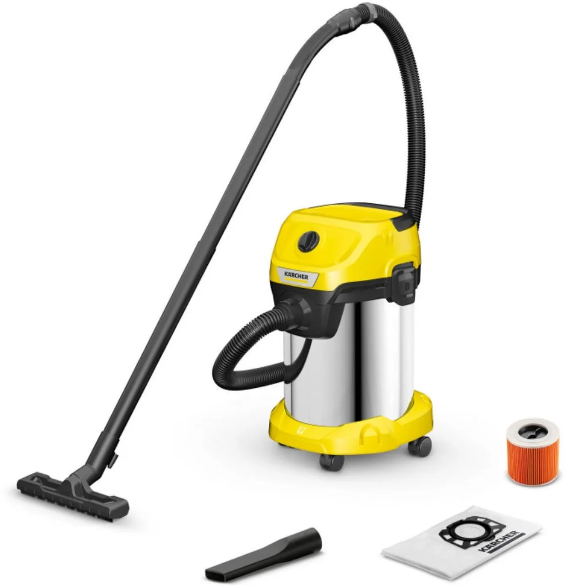 Kärcher WD 3 S V-19/4/20 Tankstofzuiger - 1000W - 19L - Geel