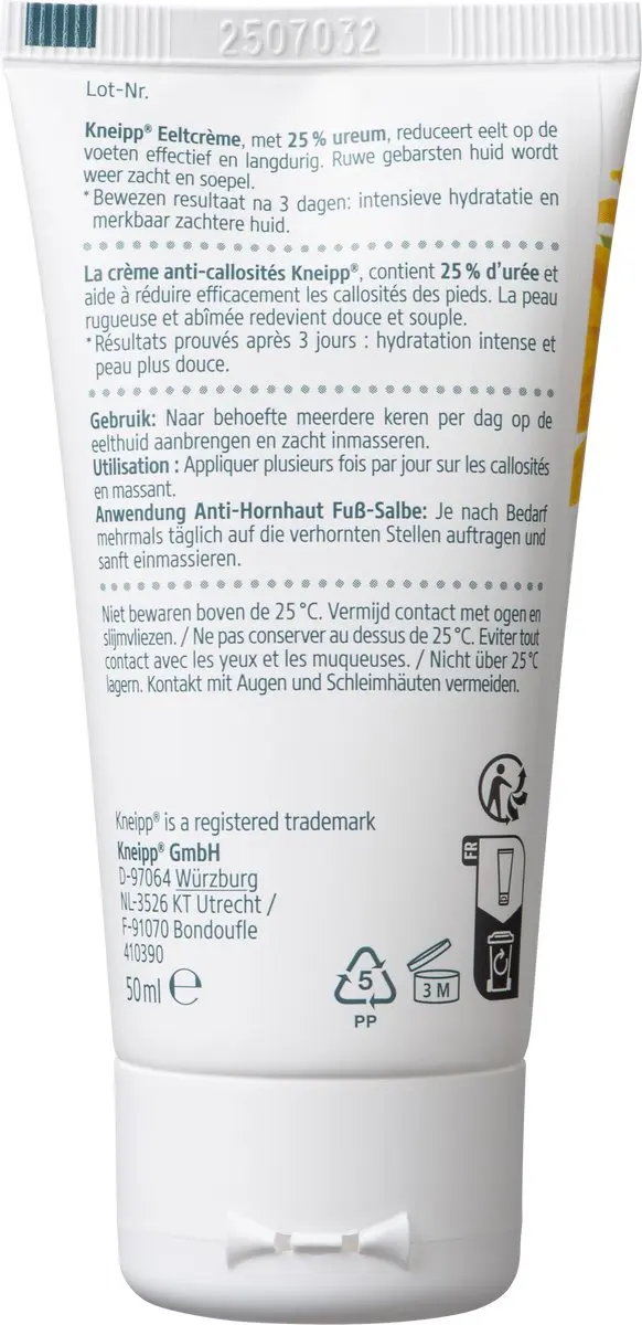 Kneipp Eeltcrème Calendula 50ml - 25% Ureum