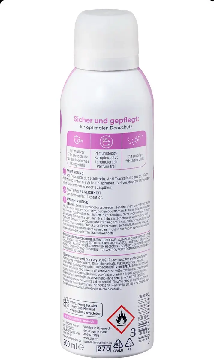 Balea Antitranspirant Extra Dry Deo 3x200ml
