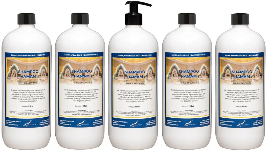 Splashbox Cosmetics Shampoo Hamam 1L - 5 Stuks
