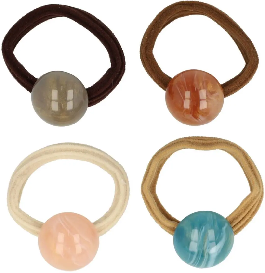 Haarsoires Haarelastieken Kraal 2cm Multicolor