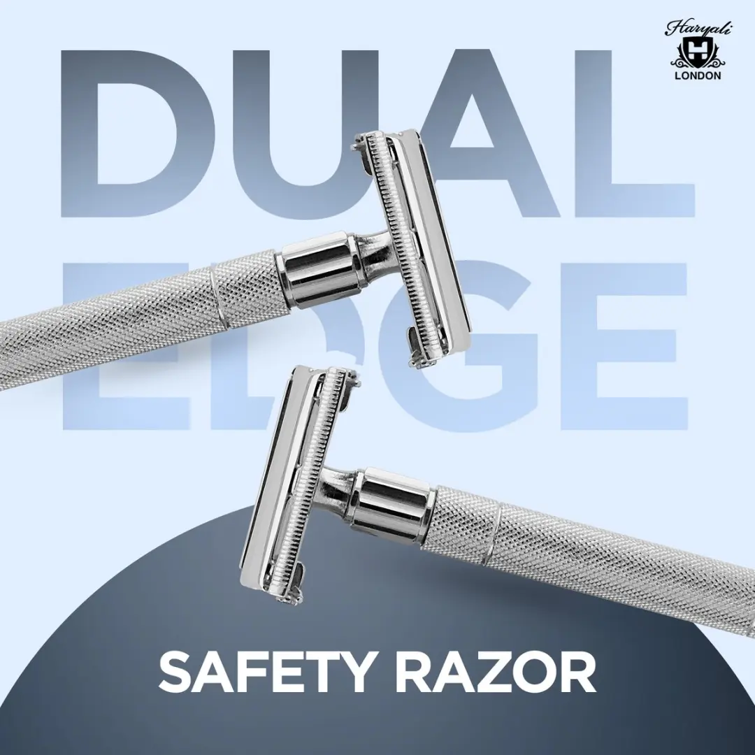 Haryali London Butterfly Opening Safety Razor - Zilver - 5 Stuks