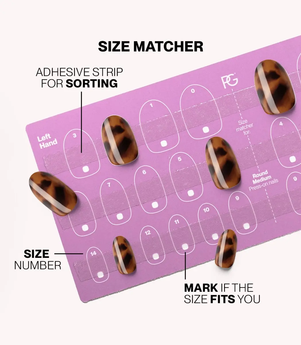 Pink Gellac Press On Nails Tortoise Touch - 30 Stuks