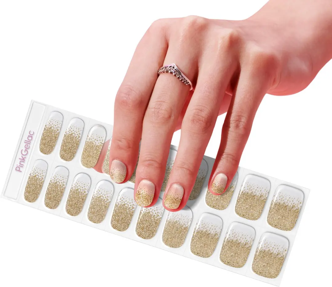 Pink Gellac UV Nagelstickers Golden Gradient