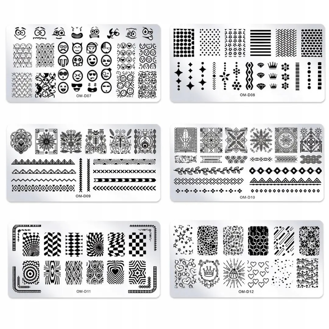 Born Pretty OM-D Serie Stempelplaatjes Set - 25 Stuks Geel