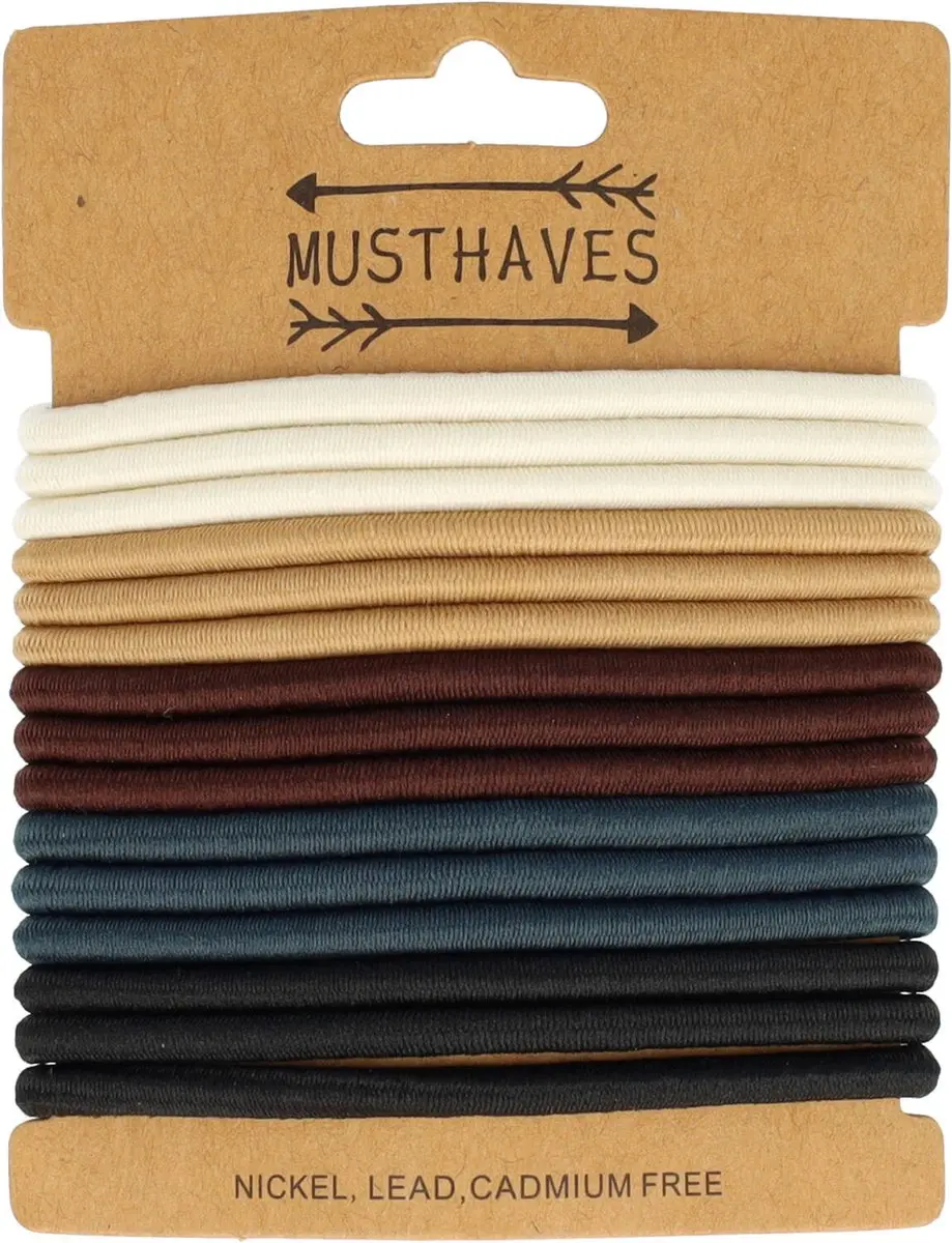 Haarsoires Haarelastieken Basic - 15 Stuks - Blauw