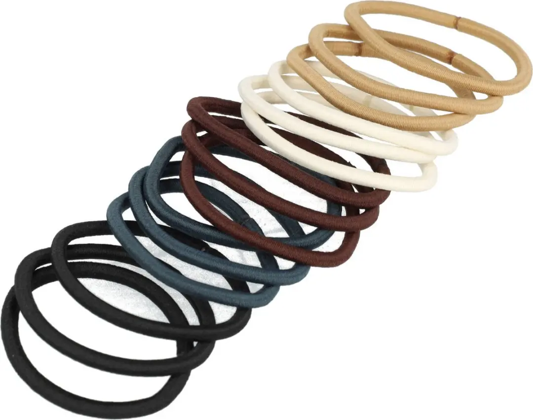 Haarsoires Haarelastieken Basic - 15 Stuks - Blauw