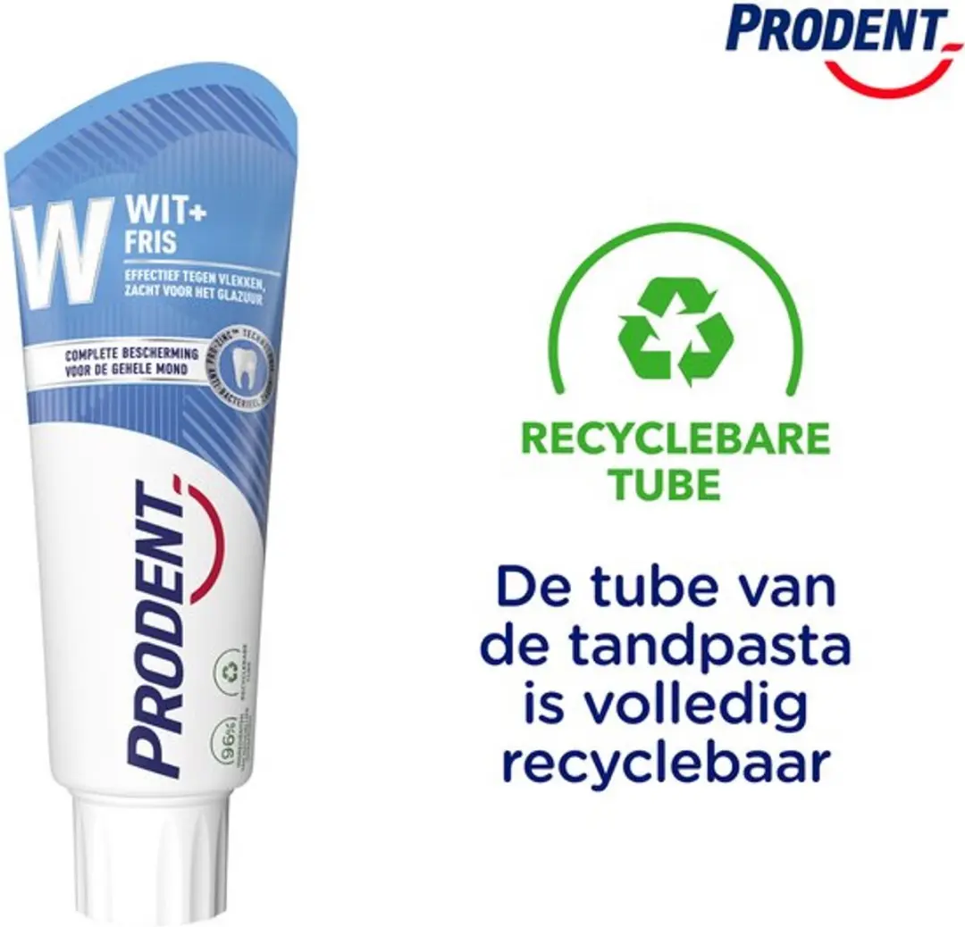 Prodent Tandpasta Wit + Fris 300ml - 4 Stuks