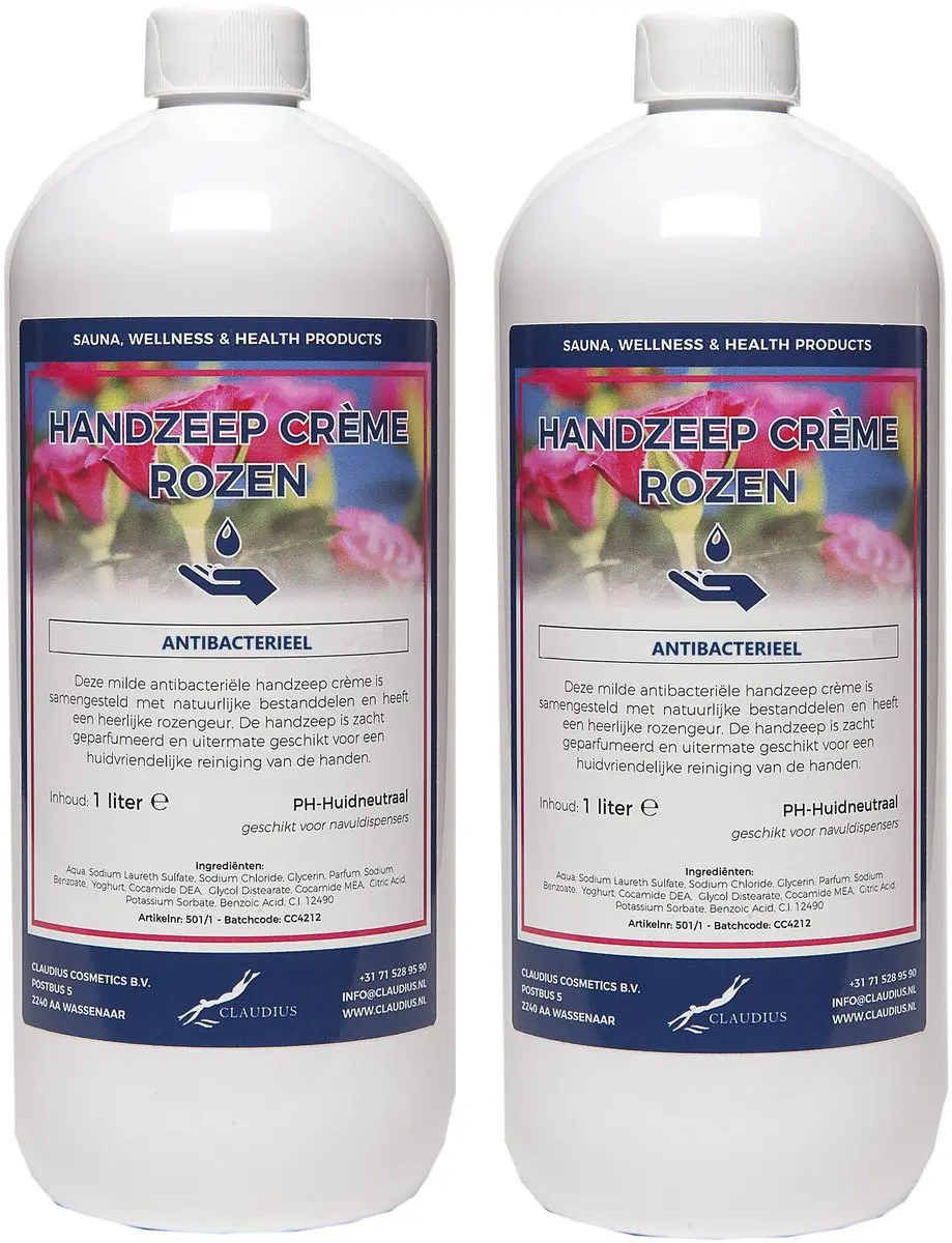 Splashbox Cosmetics Handzeep Rozen 1L - Set van 2