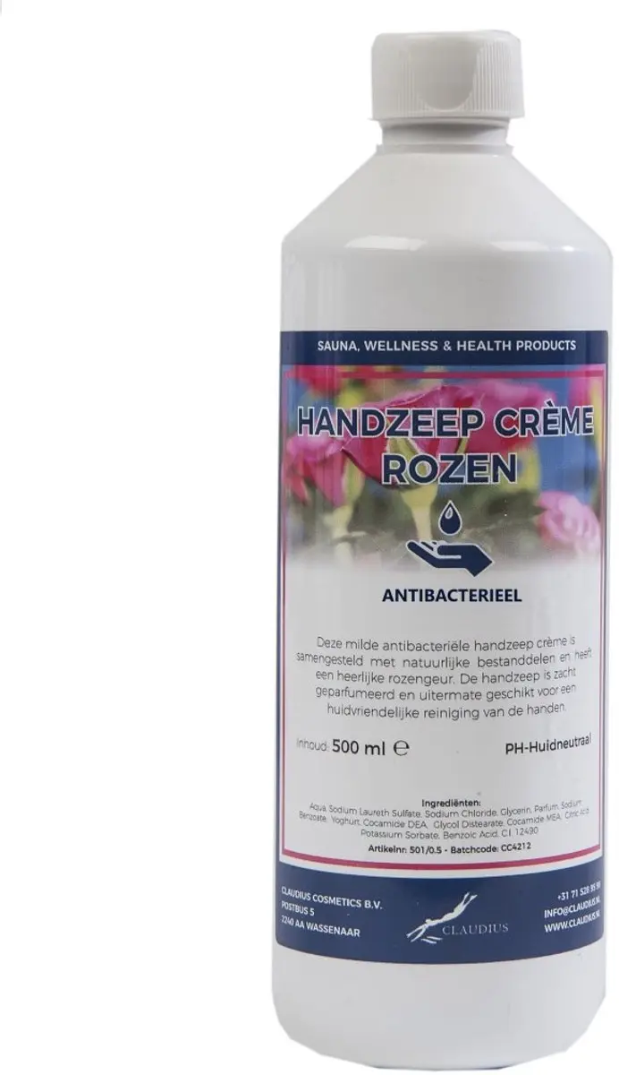 Splashbox Cosmetics Handzeep Crème Rozen 500ml