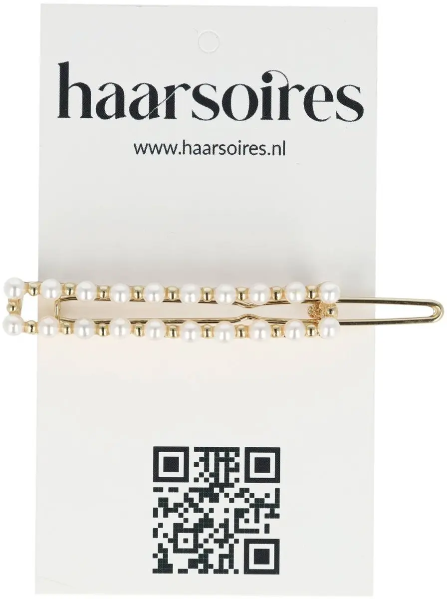 Haarsoires Haarspeld 5cm - Parelwit Goud