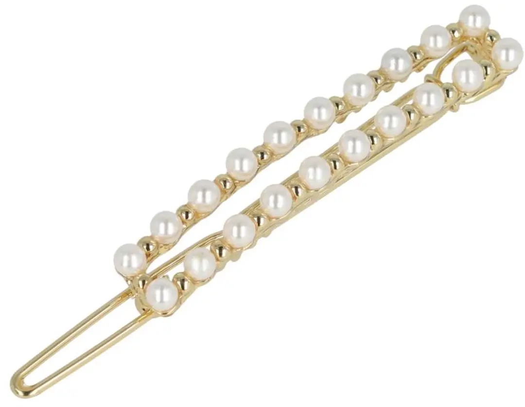 Haarsoires Haarspeld 5cm - Parelwit Goud