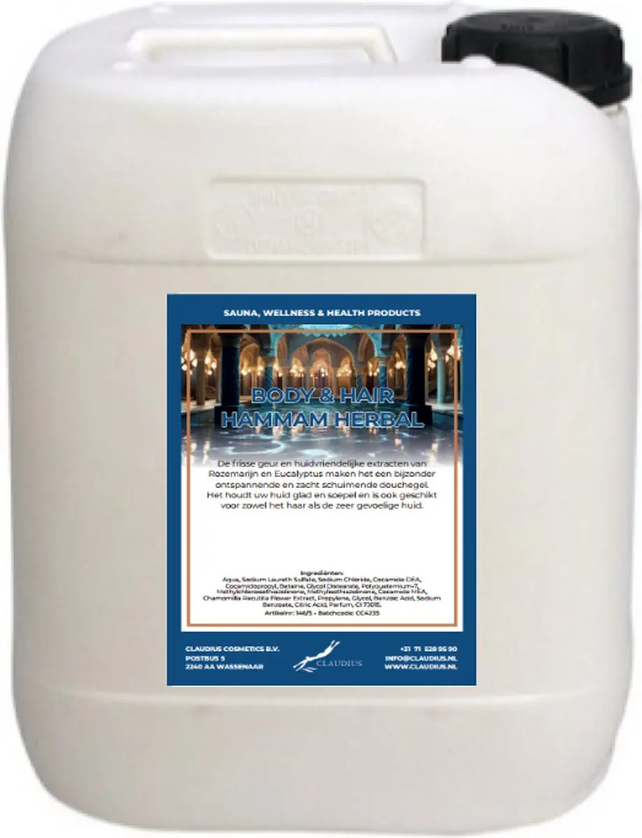 Splashbox Cosmetics Body & Hair Hammam Herbal 10L Navulling