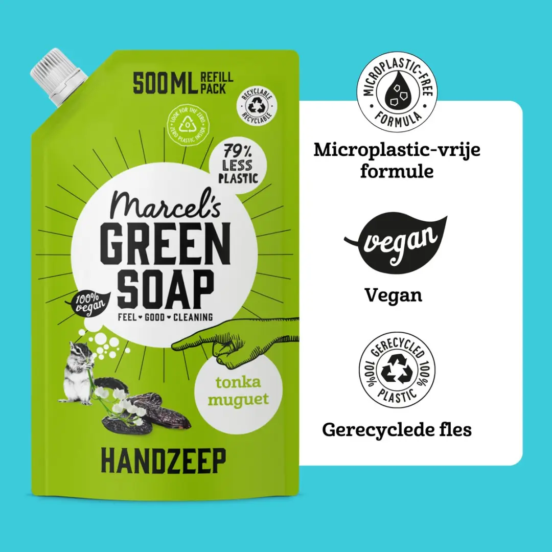 Marcel's Green Soap Handzeep Navulling 500ml - Tonka & Muguet