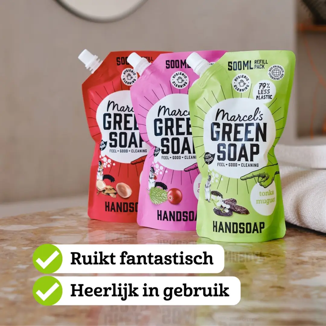 Marcel's Green Soap Handzeep Navulling 500ml - Tonka & Muguet