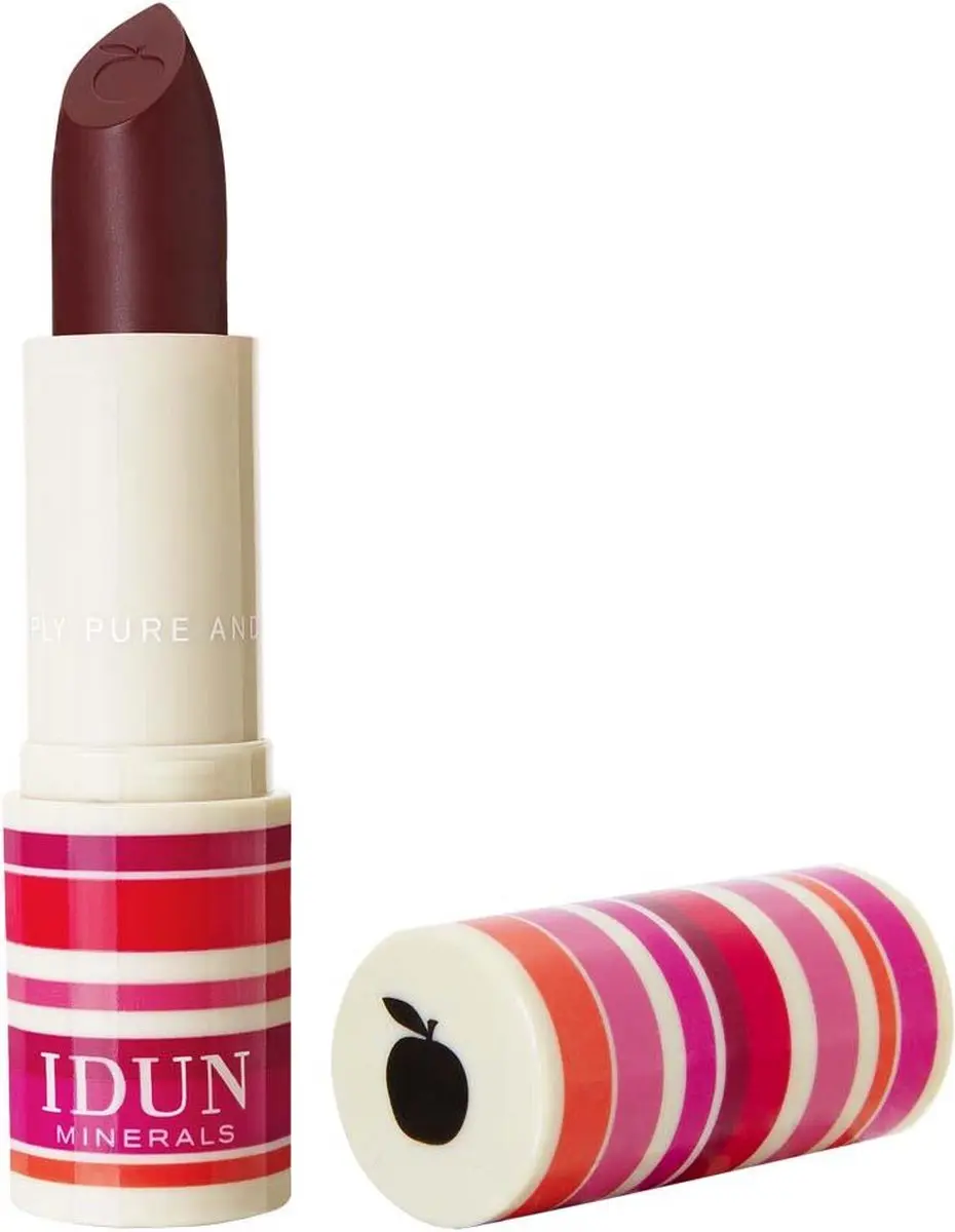 Idun Minerals Björnbär Lippenstift - Mat - Donker Rood