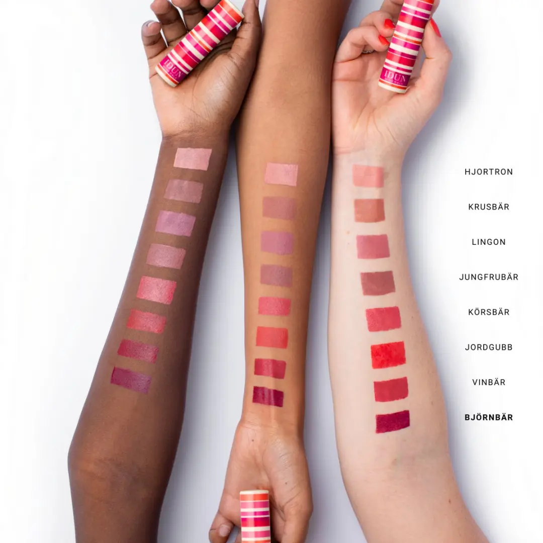 Idun Minerals Björnbär Lippenstift - Mat - Donker Rood