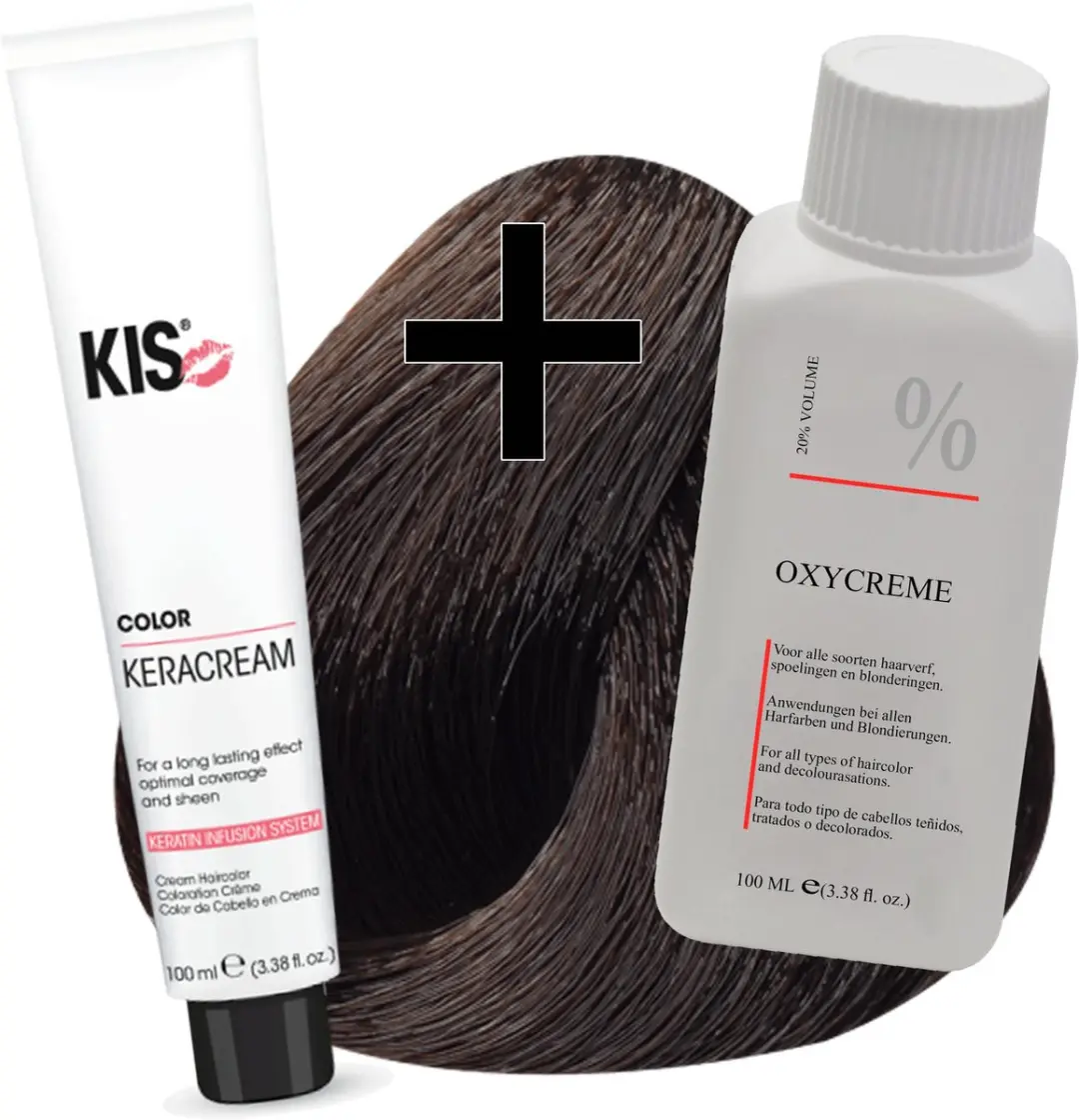 KIS Haarverfset 4E Middelbruin Espresso 100ml