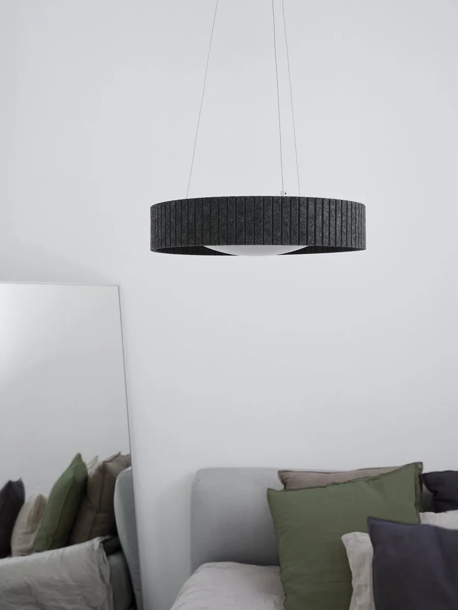 LEDVANCE Decor Felt Cylinder Hanglamp 28W - Donkergrijs