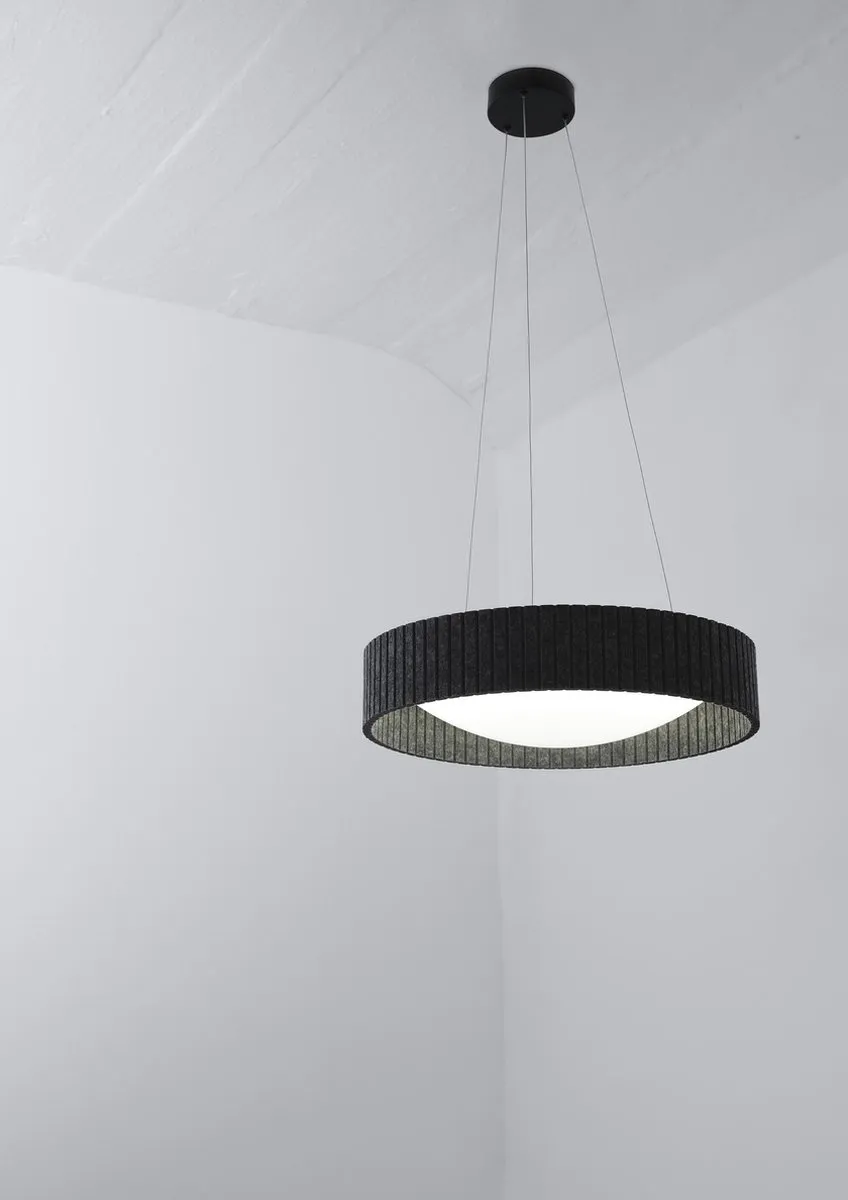 LEDVANCE Decor Felt Cylinder Hanglamp 28W - Donkergrijs