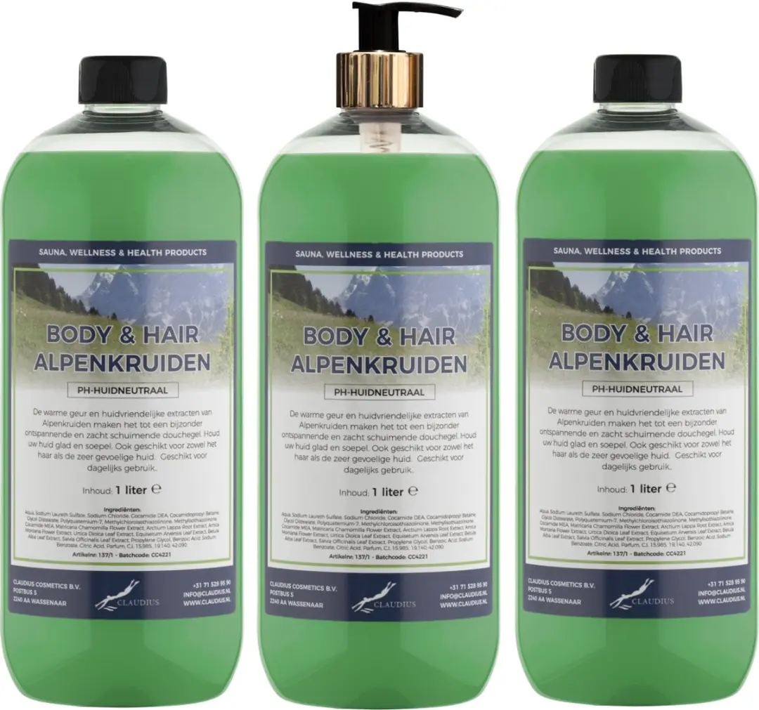 Splashbox Cosmetics Alpenkruiden 1L Body & Hair Dispenser