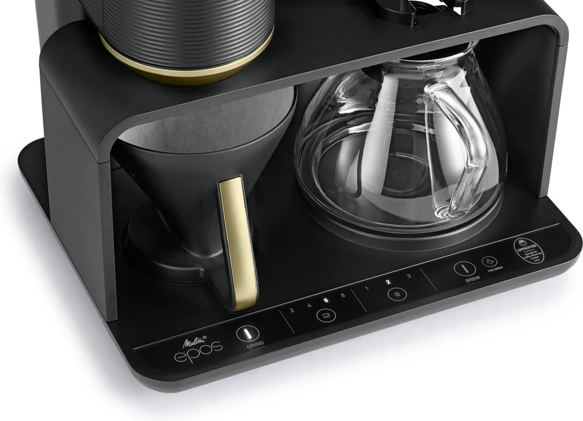 Melitta Epos 1024-04 Koffiezetapparaat - 8 Kopjes - 1L - Zwart/Goud - afbeelding 6 van 6