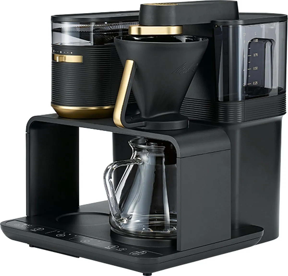 Melitta Epos 1024-04 Koffiezetapparaat - 8 Kopjes - 1L - Zwart/Goud