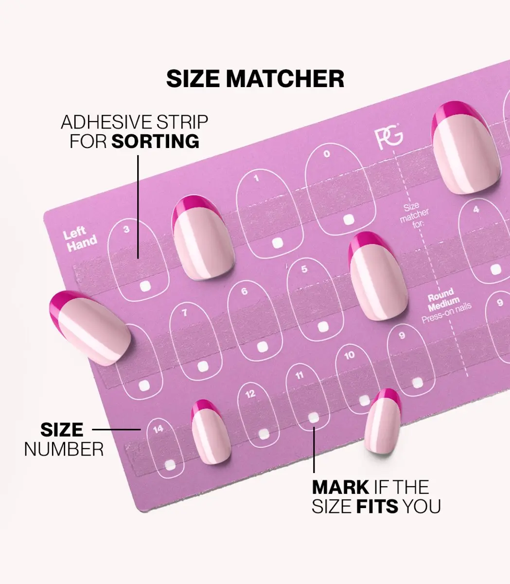 Pink Gellac 2006 Sapphire French Press On Nagels - 30 Stuks