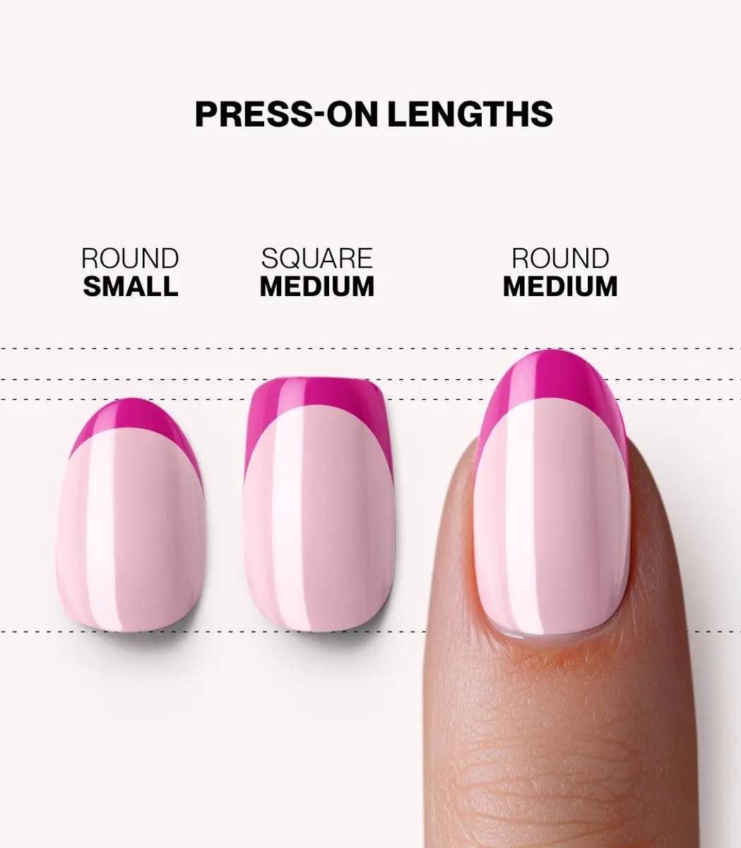 Pink Gellac 2006 Sapphire French Press On Nagels - 30 Stuks