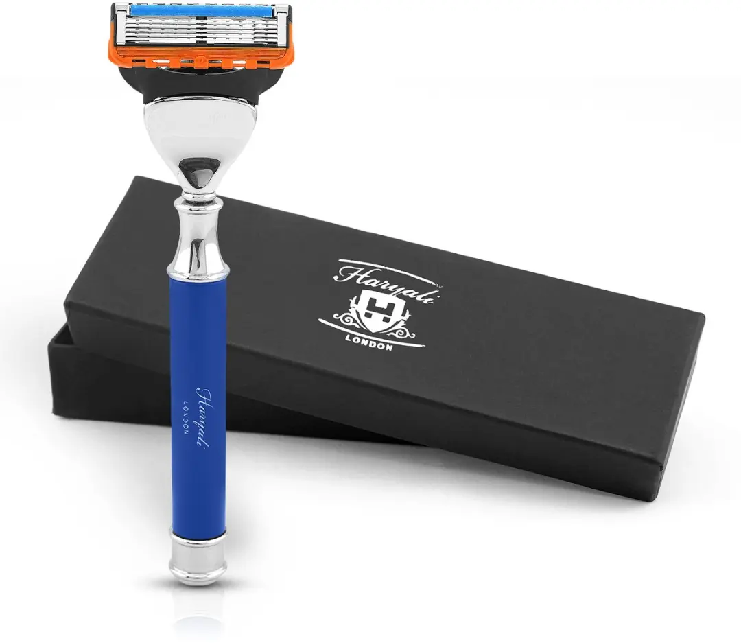 Haryali London 5 Edge Scheermes Blauw