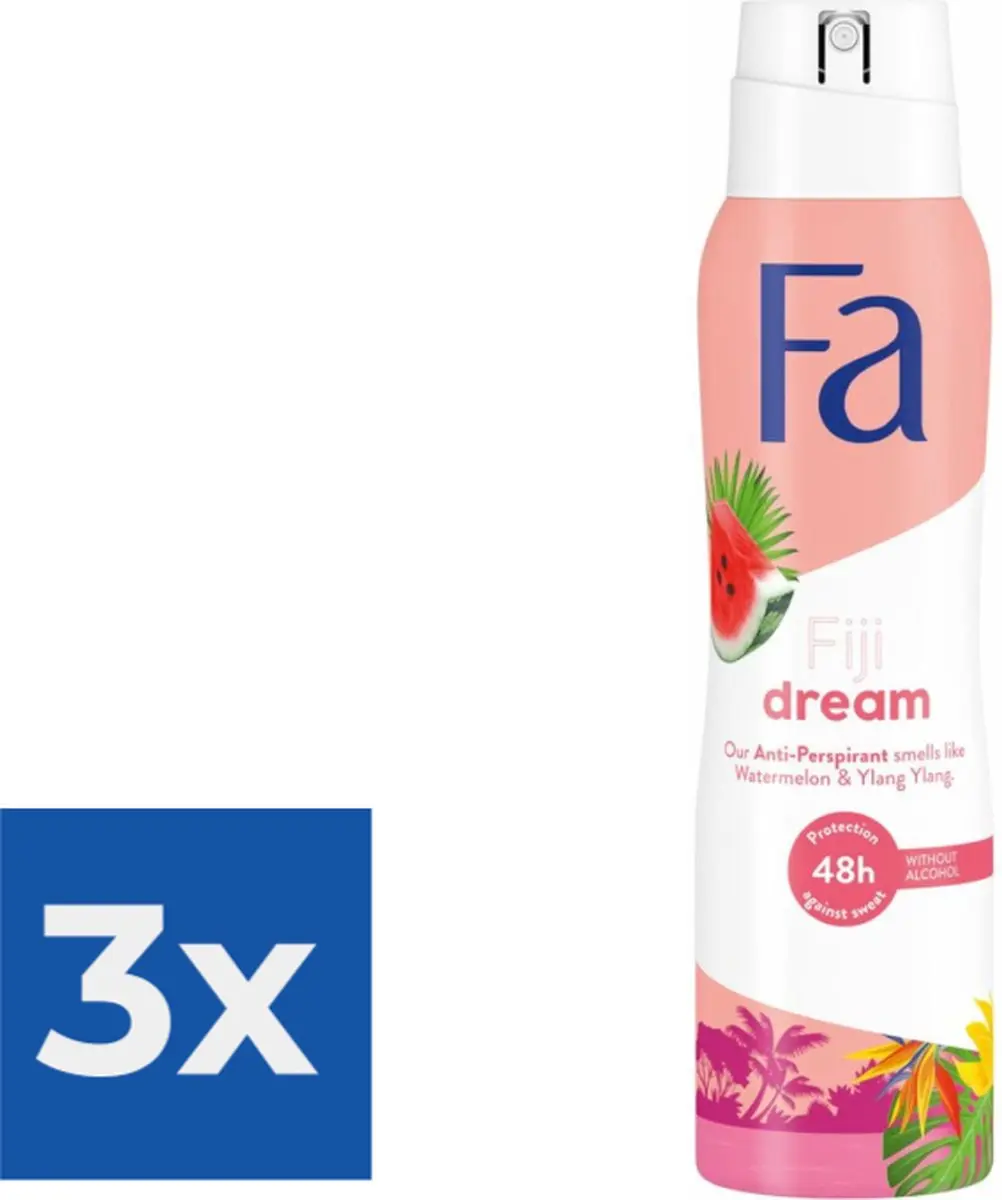 Fa Fiji Dream Deospray 450ml - 3 Stuks
