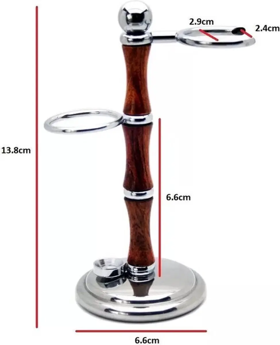 Haryali London Complete Scheerset Hout Metaal - 5 Stuks