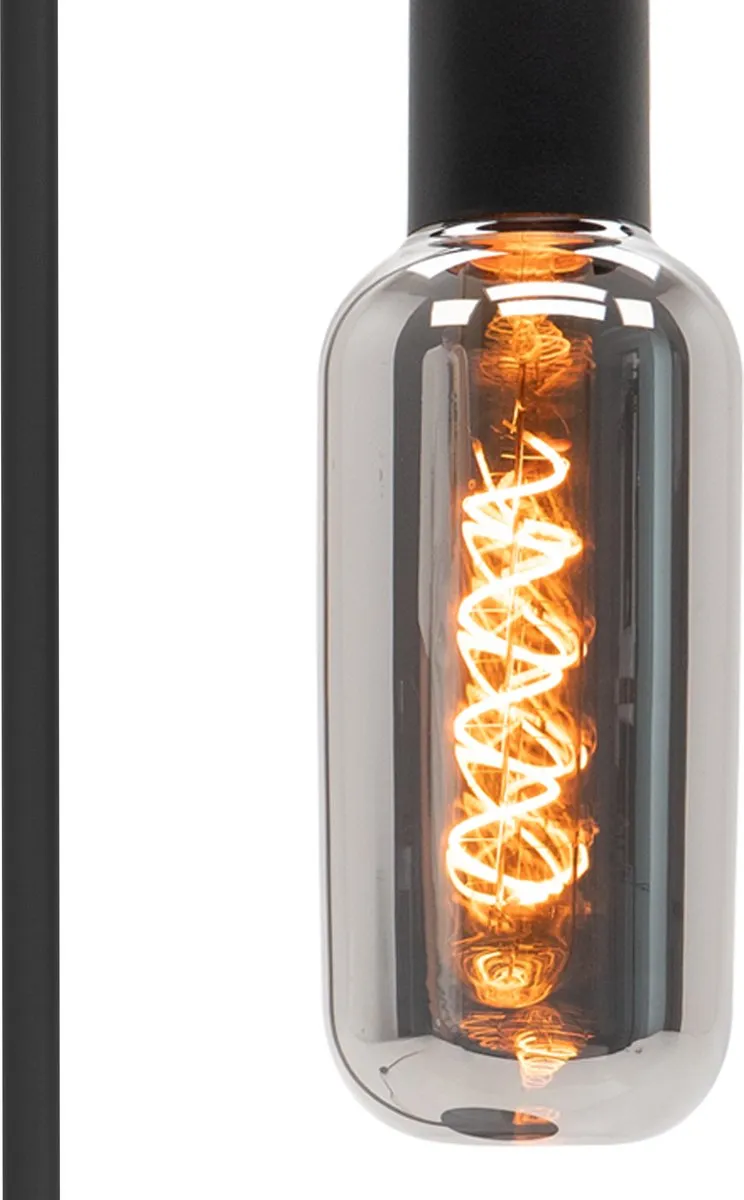 Eglo Majone Vloerlamp E27 151cm - Zwart/Grijs Smoke