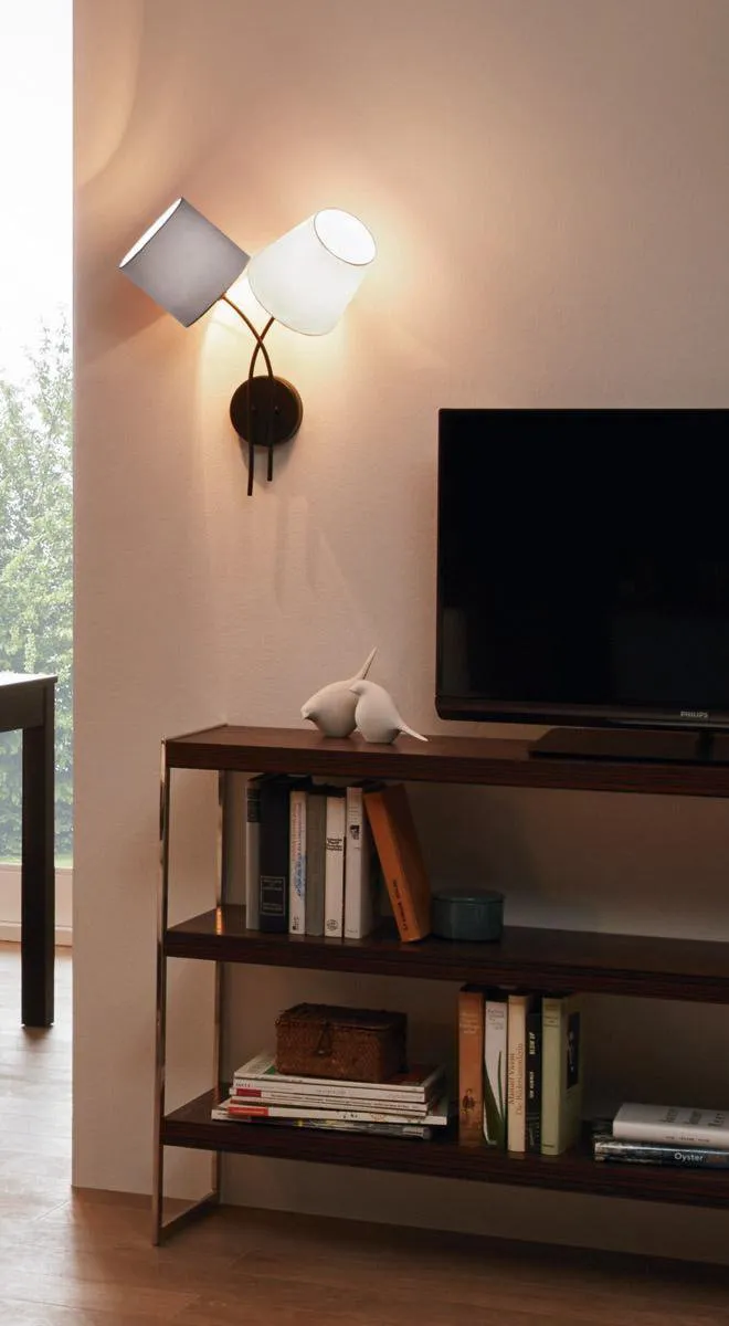 Eglo Almeida Wandlamp 2 Lichtpunten - Zwart/Wit
