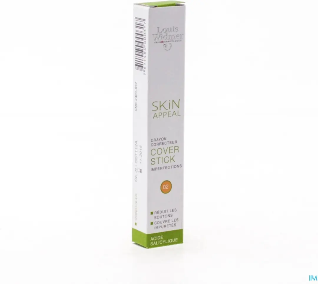 Louis Widmer Skin Appeal Cover Stick ZP Concealer 25g - Zwart