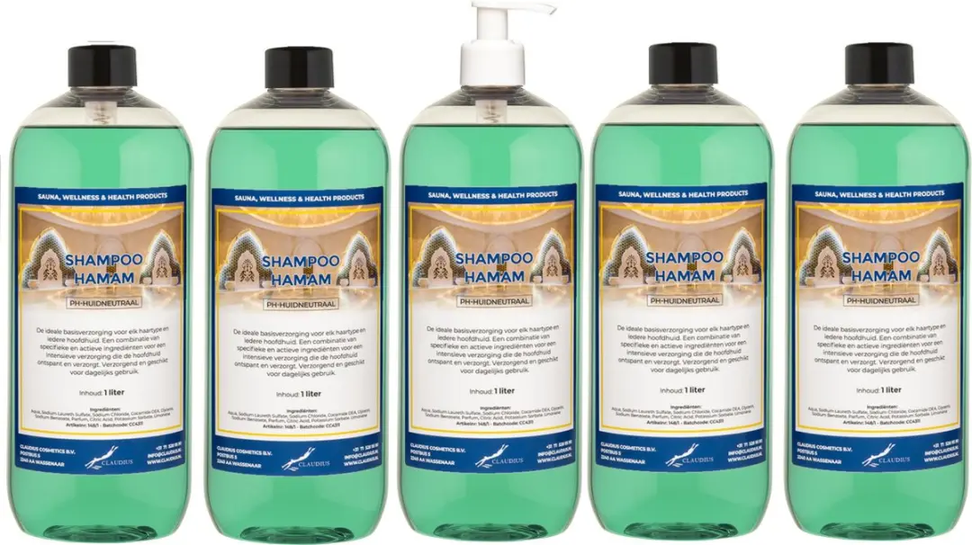 Splashbox Cosmetics Shampoo Hamam 1L - 5 Stuks