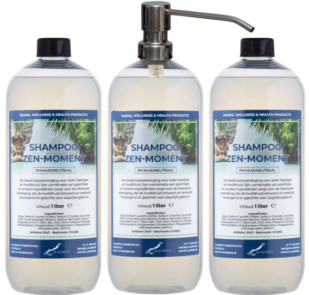 Splashbox Cosmetics Zen Moment Shampoo 1L - 3 Stuks