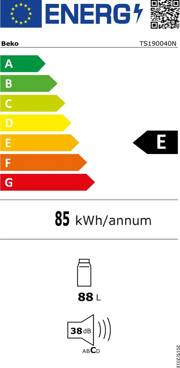 Beko TS190040N Koelkast 88L - Wit