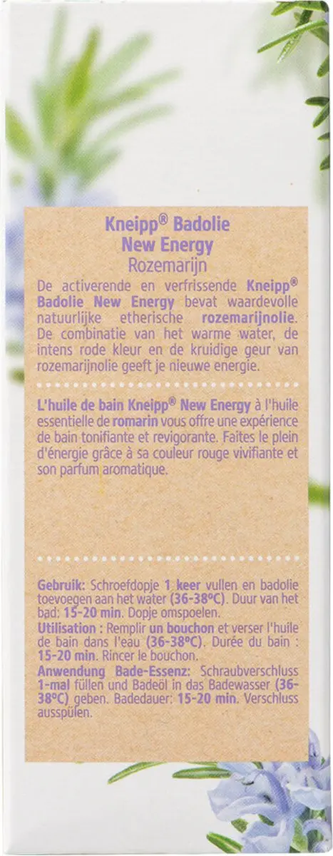 Kneipp New Energy Badolie Rozemarijn 100ml