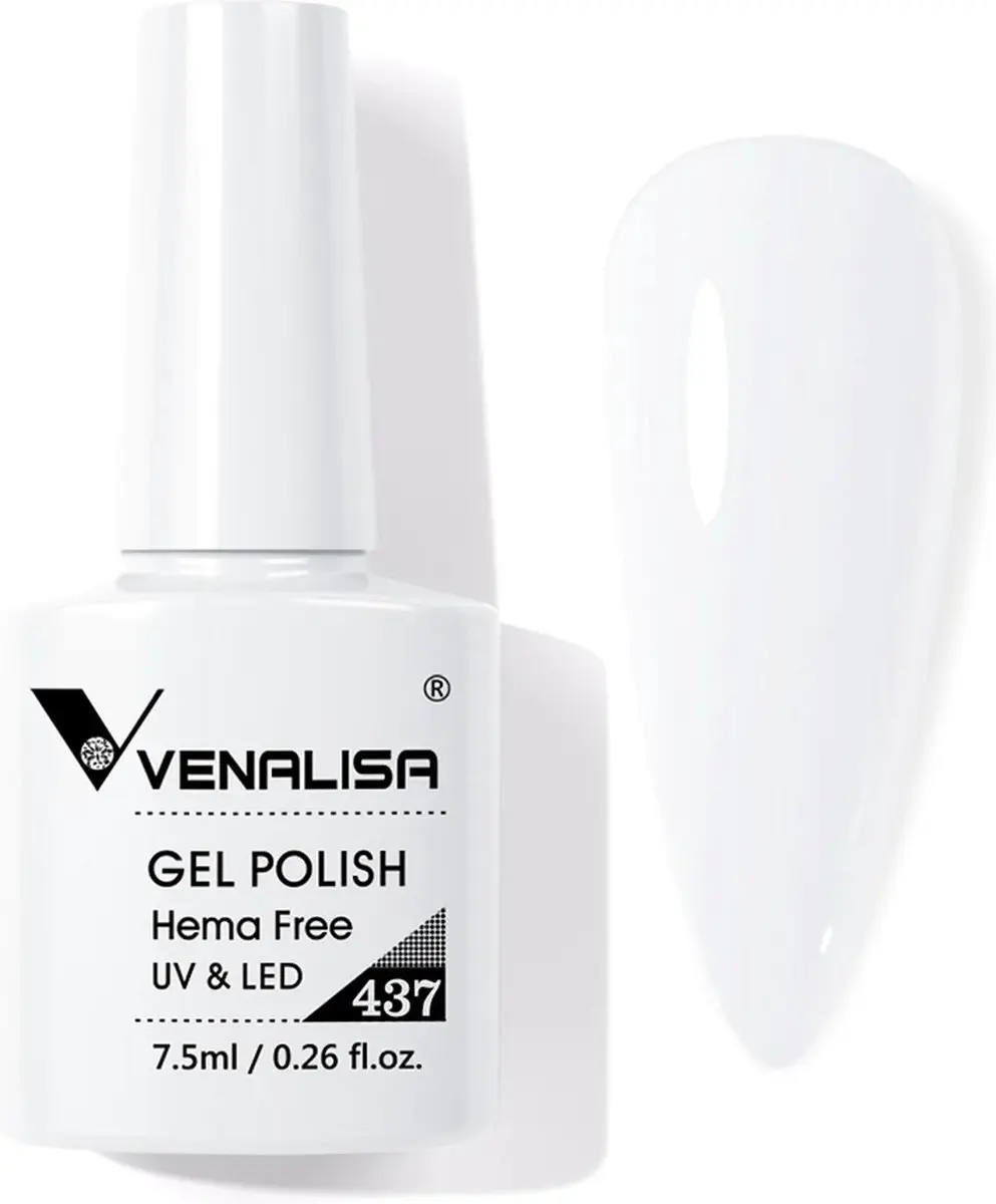 Venalisa Top Coat & Witte Gellak Set 15ml - 2x7,5ml