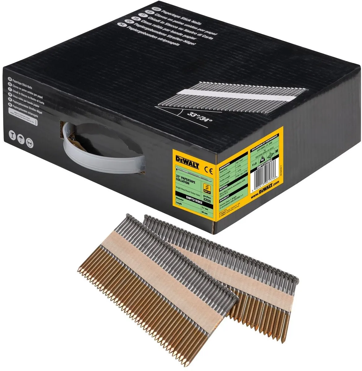 DeWalt DNPT31R90Z Geringde Spijkers 3.1x90mm - 2200 Stuks