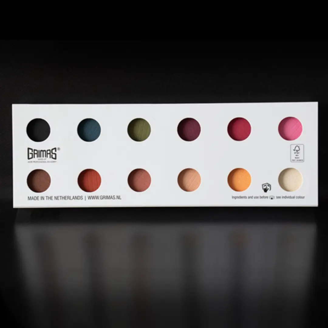 Grimas Palet Oogschaduw FM - 12 Kleuren - 24g