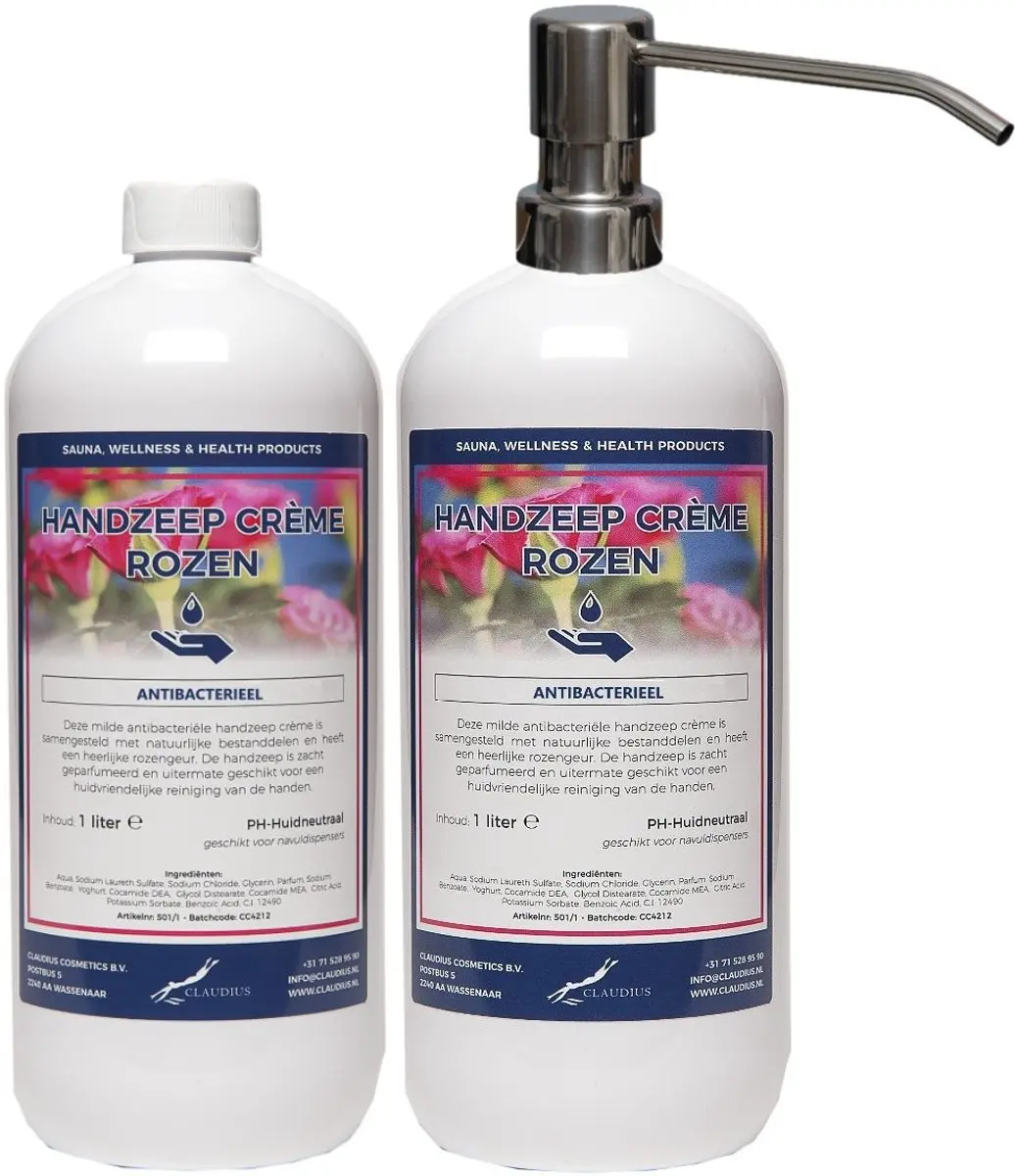 Splashbox Cosmetics Handzeep Crème Rozen 1L
