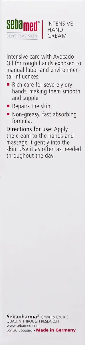 Sebamed Intensieve Handcrème 75ml - Avocado & Shea Butter